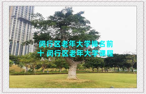 闵行区老年大学排名前十 闵行区老年大学课程